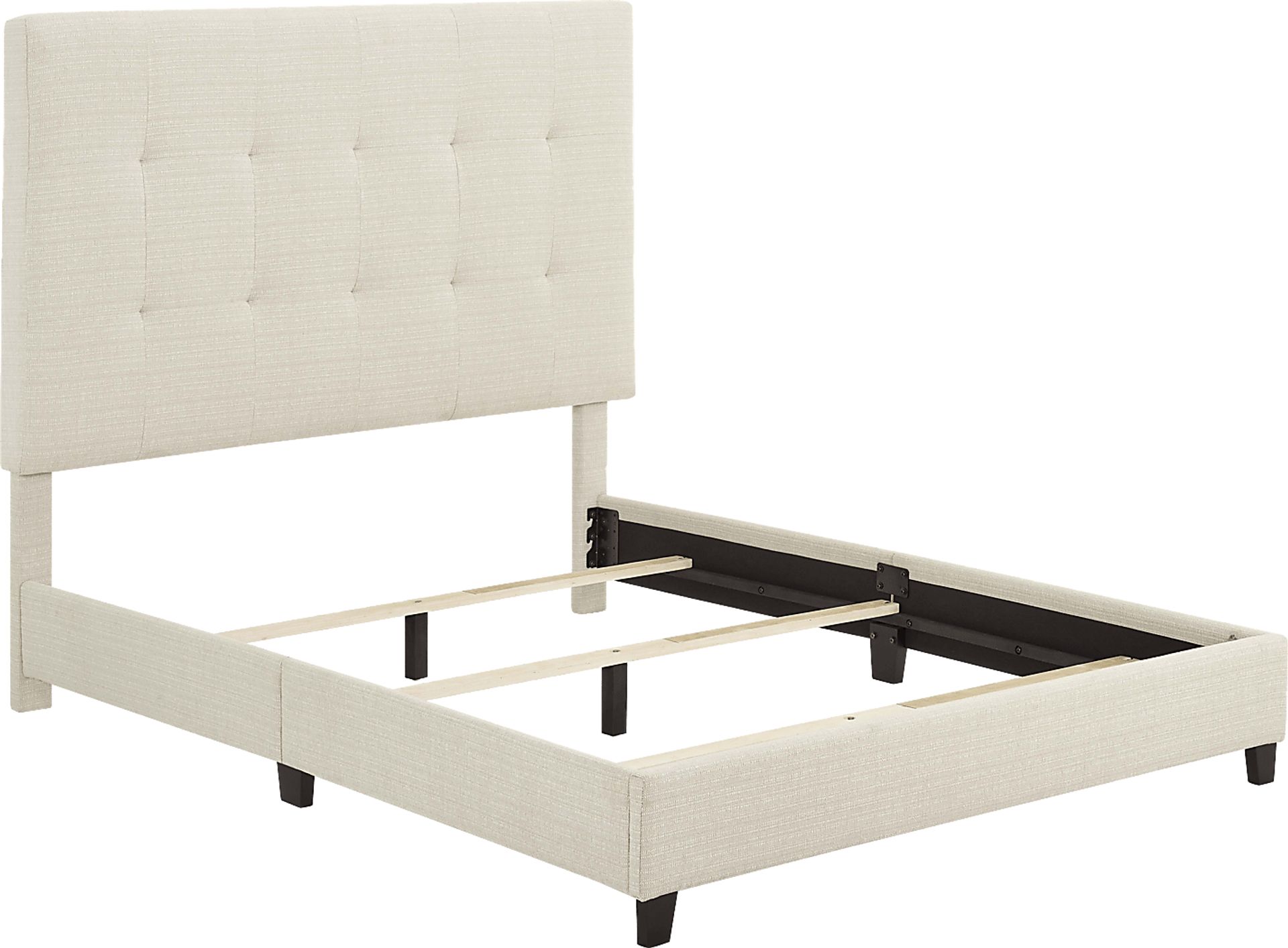 Valria Beige Queen Upholstered Bed - Image 5