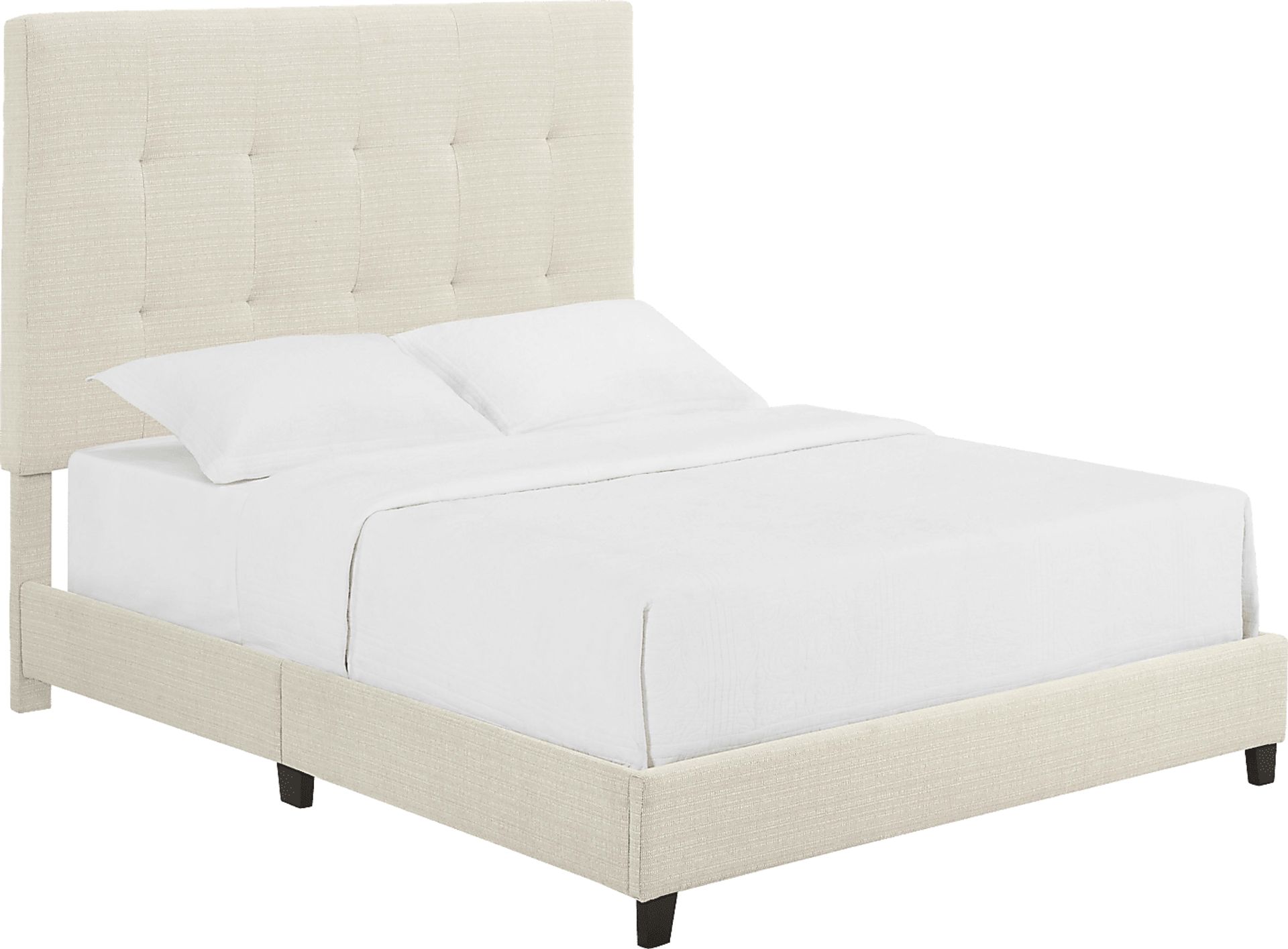 Valria Beige Queen Upholstered Bed - Image 1