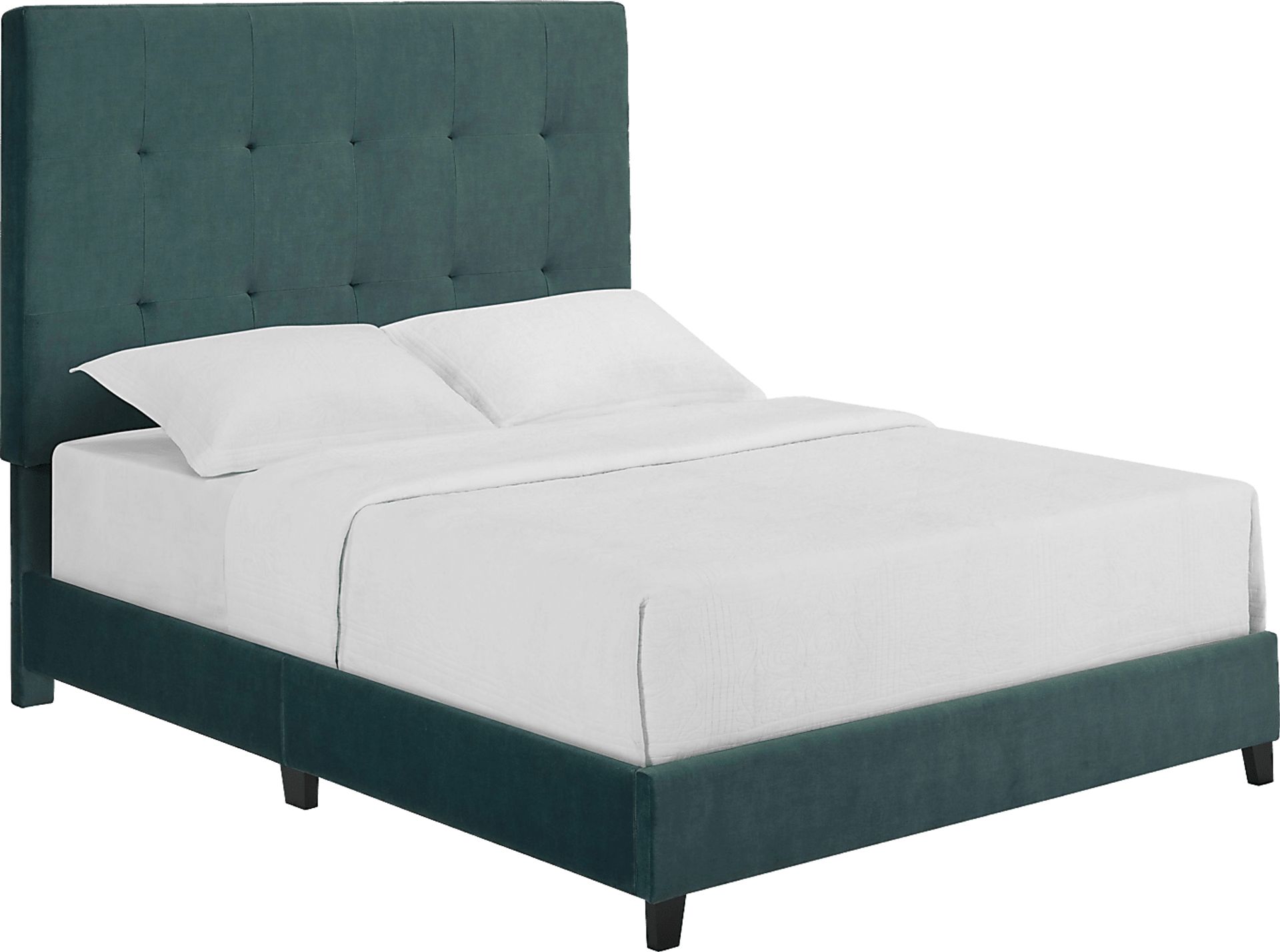 Valria Green Queen Upholstered Bed - Image 1