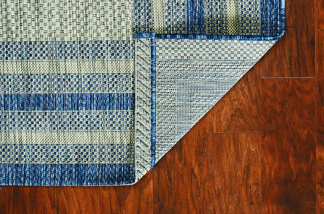 Valtry Gray/Denim 7'10 x 10'10 Indoor/Outdoor Rug - Thumbnail - Image 3