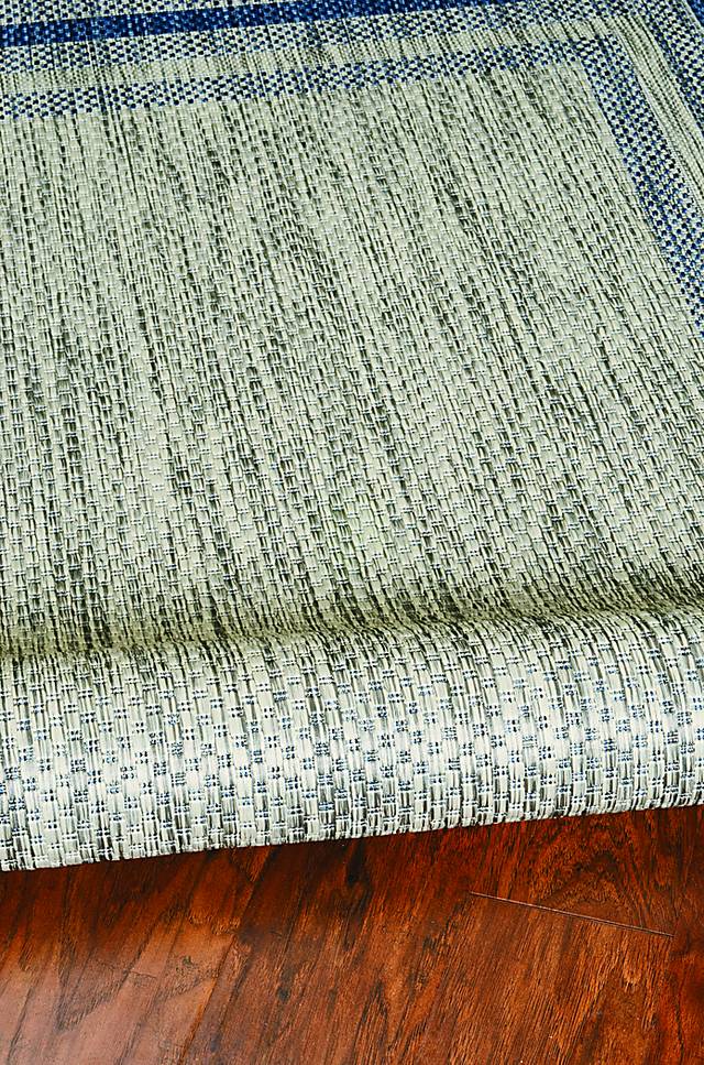 Valtry Gray/Denim 7'10 x 10'10 Indoor/Outdoor Rug - Thumbnail - Image 4