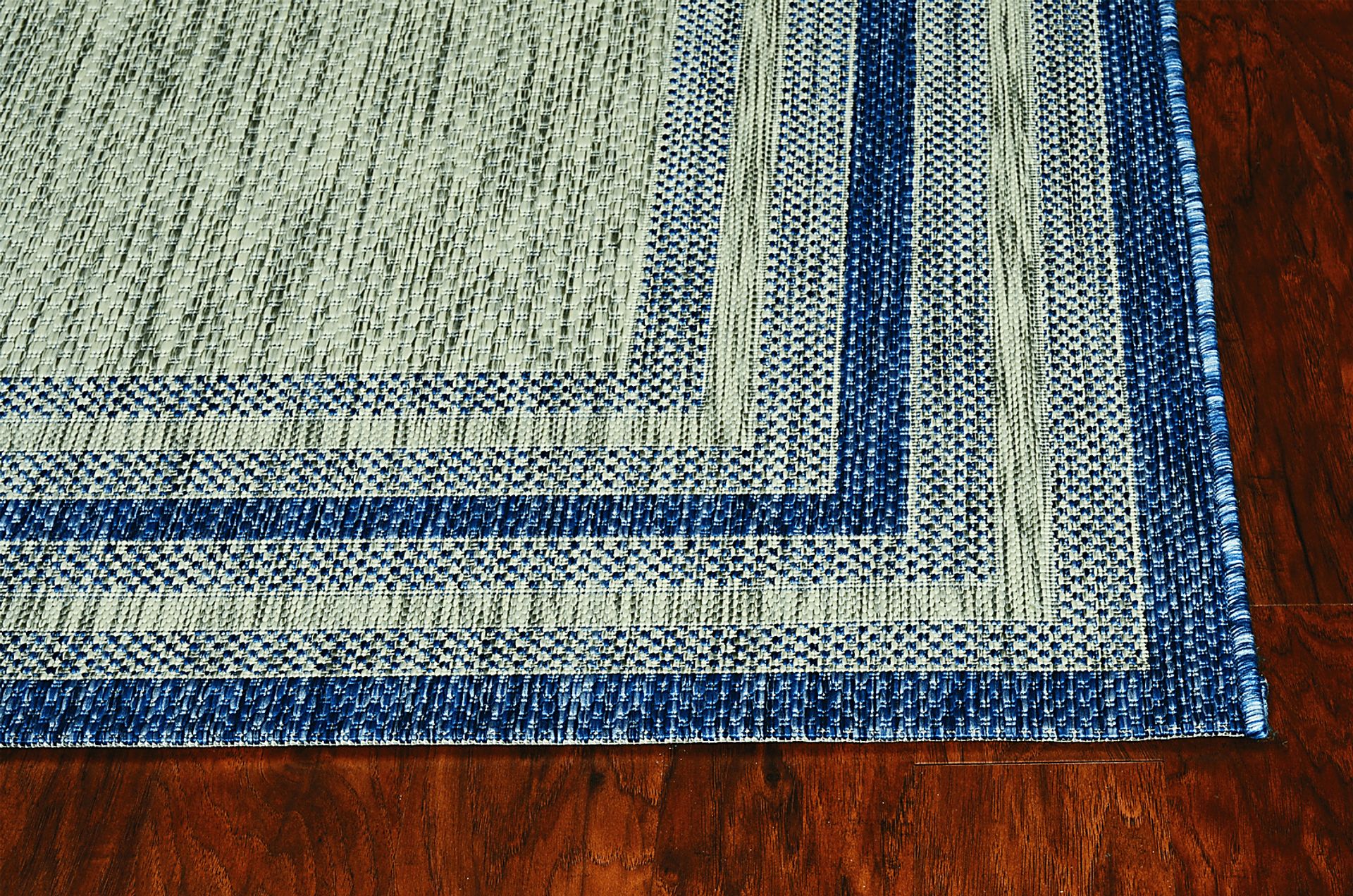 Valtry Gray/Denim 7'10 x 10'10 Indoor/Outdoor Rug - Image 6