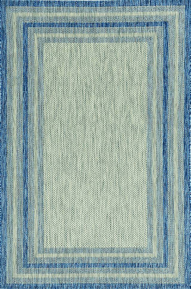 Valtry Gray/Denim 7'10 x 10'10 Indoor/Outdoor Rug - Thumbnail - Image 1