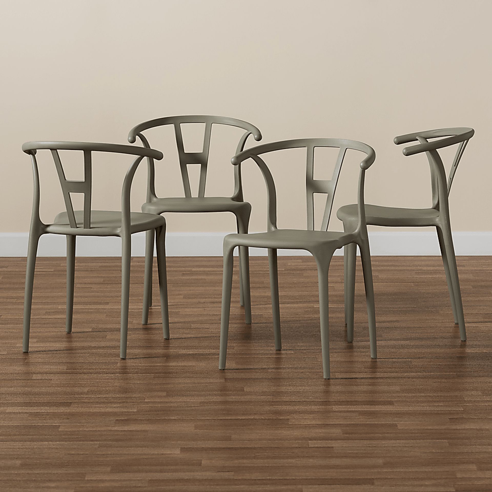 Valverde Beige Arm Chair, Set of 4 - Image 6