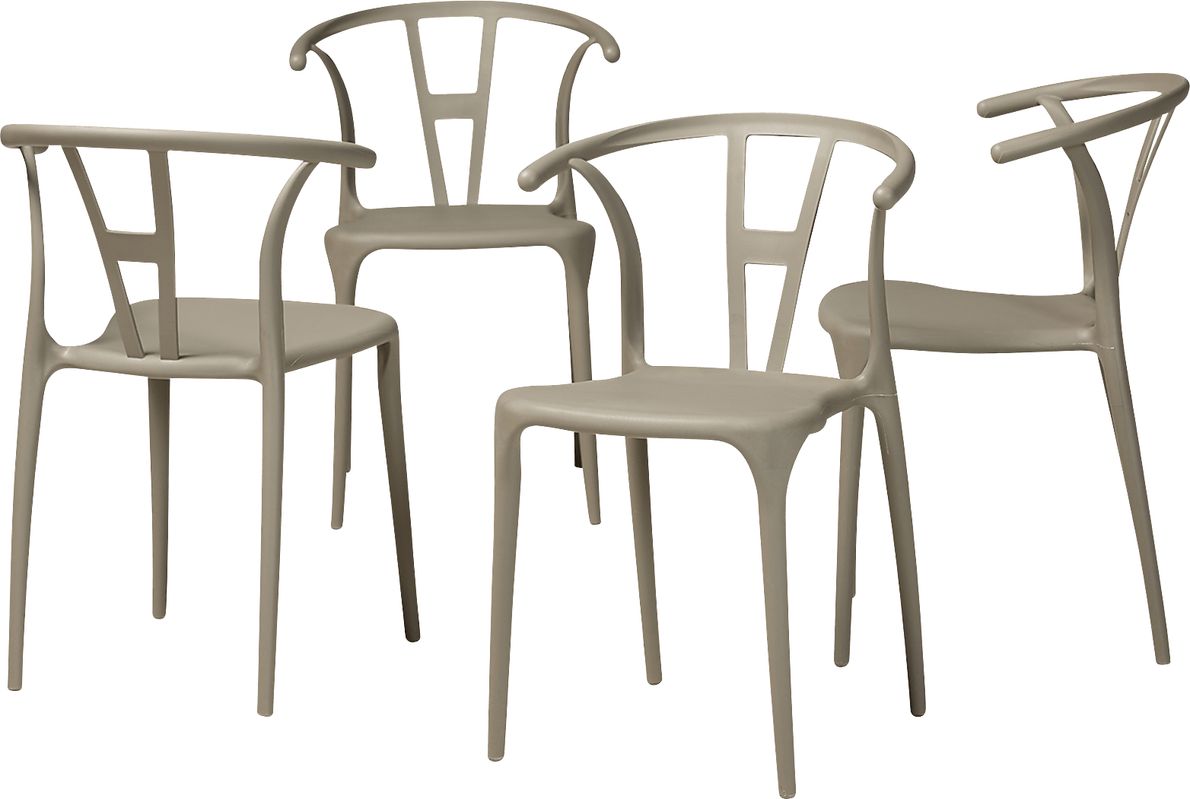 Valverde Beige Arm Chair Set of 4
