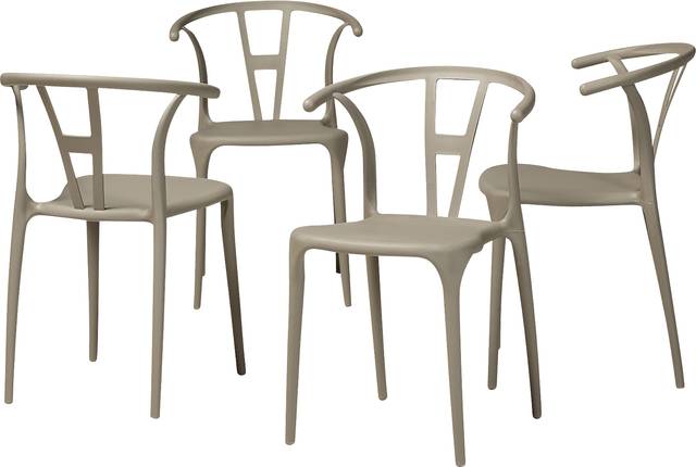 Valverde Beige Arm Chair, Set of 4 - Thumbnail - Image 1