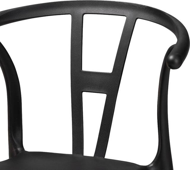 Valverde Black Arm Chair, Set of 4 - Thumbnail - Image 4