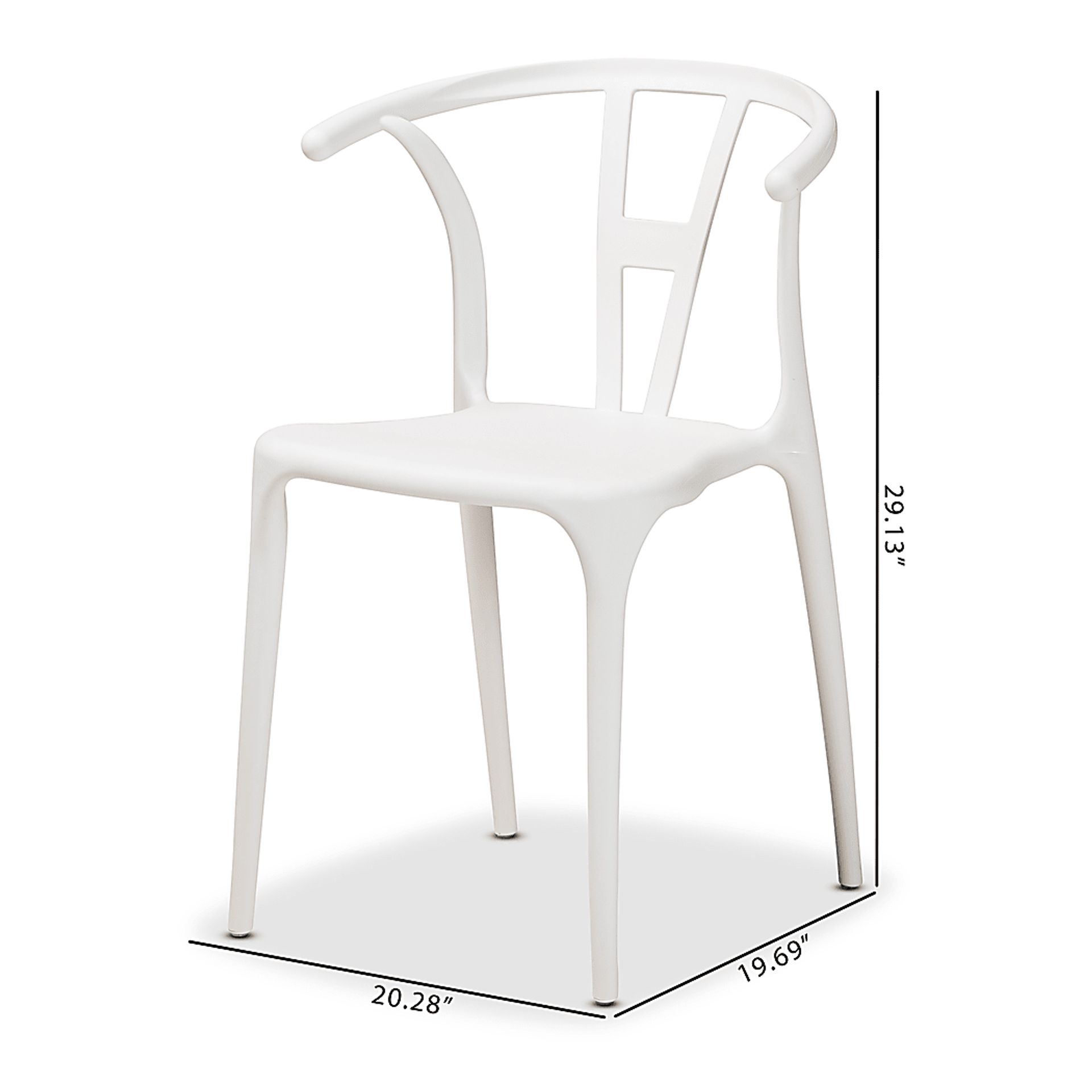 Valverde White Arm Chair, Set of 4 - Image 8