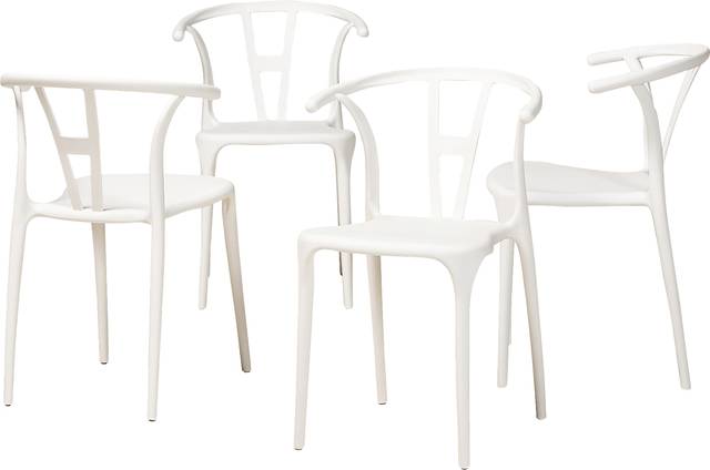 Valverde White Arm Chair, Set of 4 - Thumbnail - Image 1