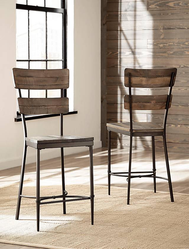 Valyermo Brown Counter Height Stool, Set of 2 - Thumbnail - Image 3