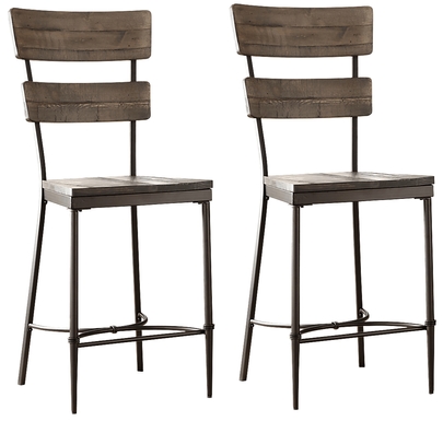 Valyermo Brown Counter Height Stool, Set of 2