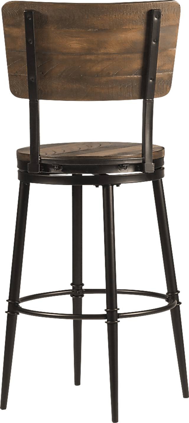 Valyermo Brown Swivel Counter Height Stool - Thumbnail - Image 4