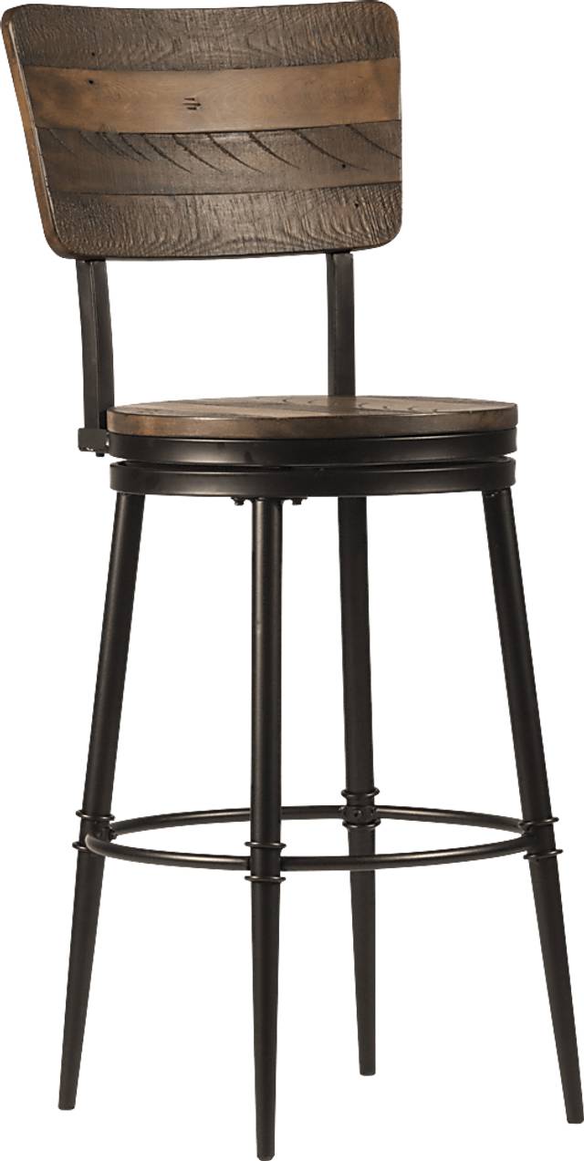Valyermo Brown Swivel Counter Height Stool - Thumbnail - Image 5