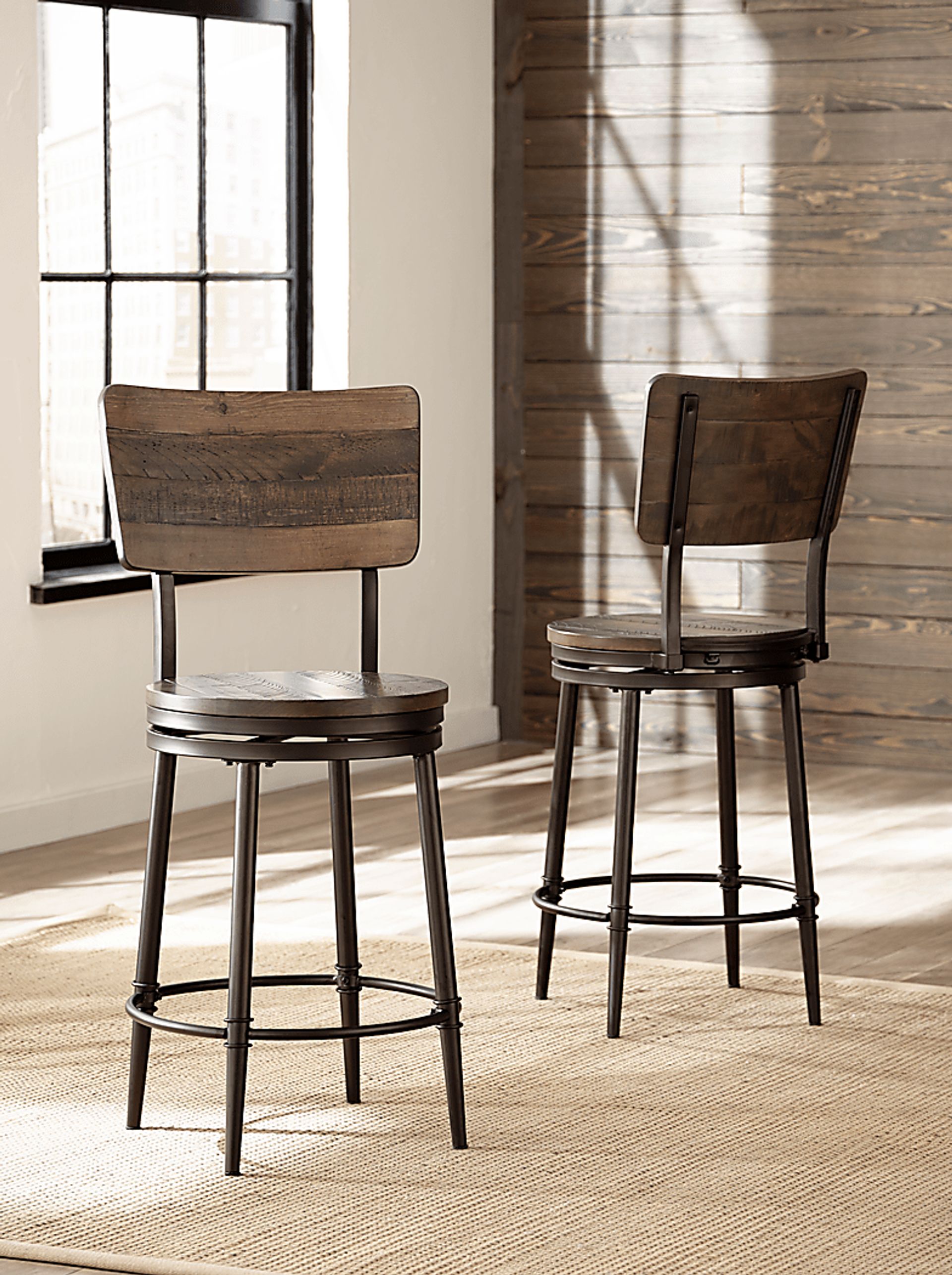 Valyermo Brown Swivel Counter Height Stool - Image 6
