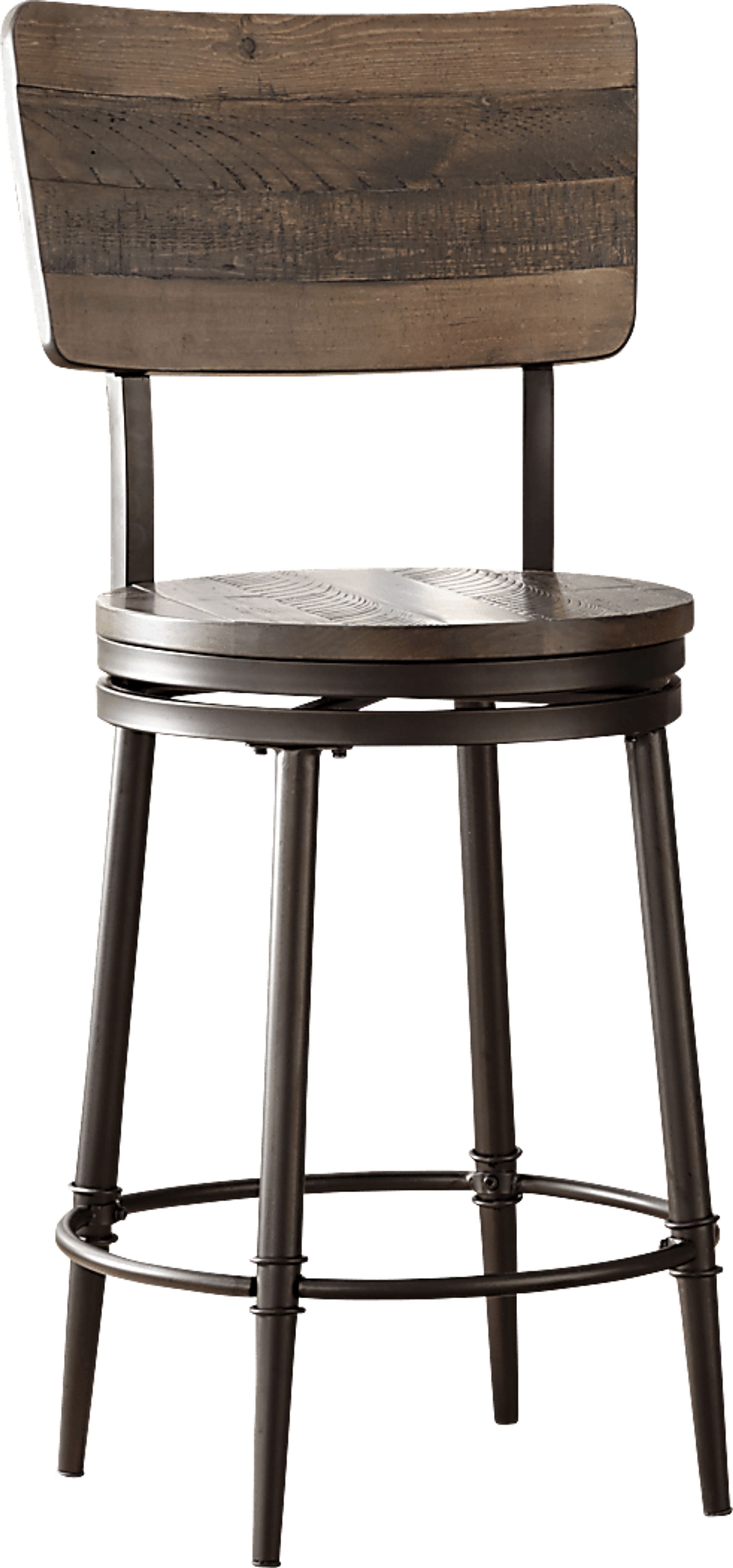 Valyermo Brown Swivel Counter Height Stool - Image 1