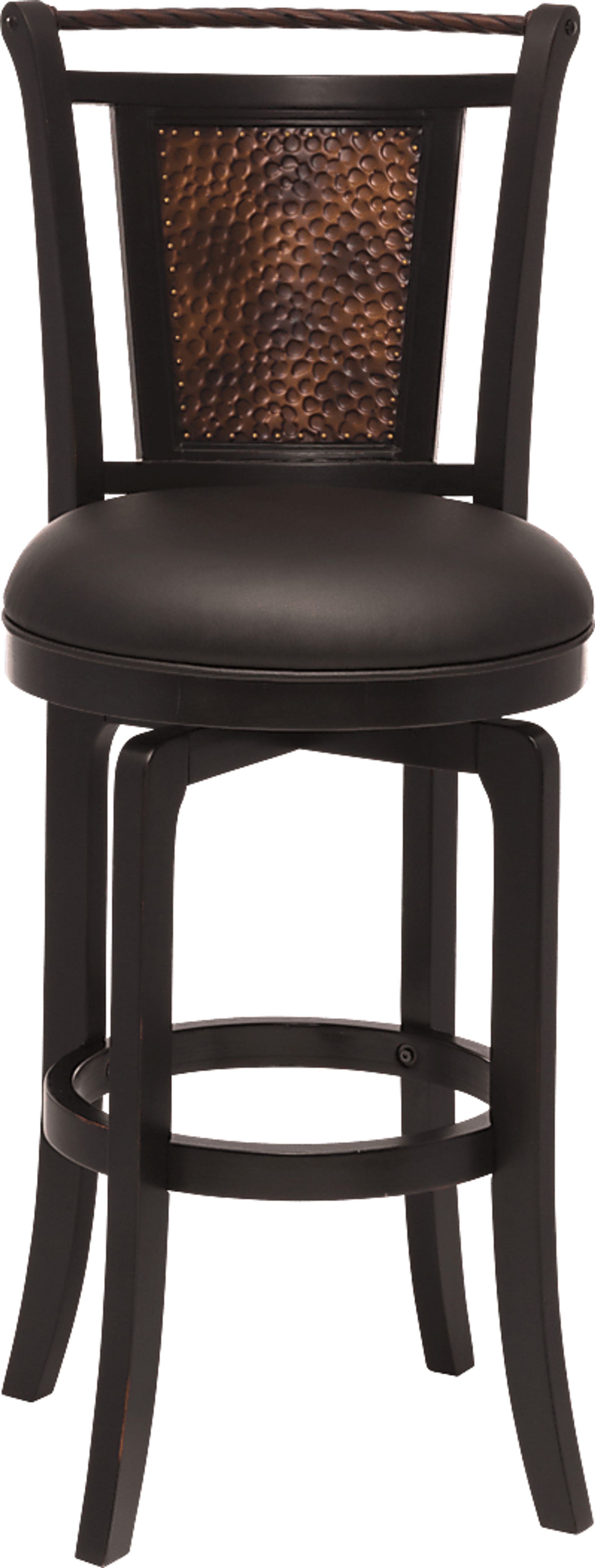 Vanburgh Black Swivel Counter Height Stool - Image 1