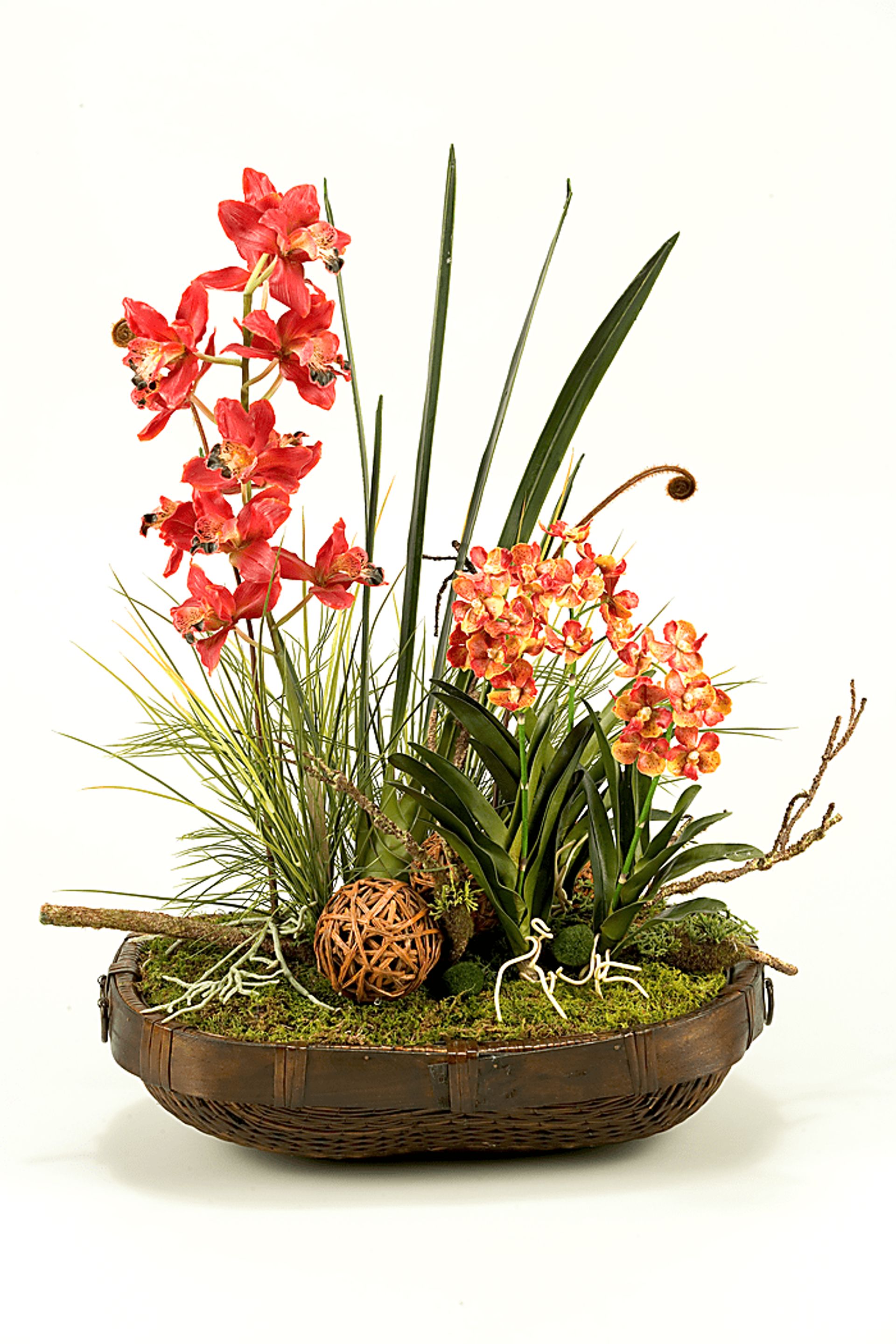 Vanda Orchids in Basket - Image 1