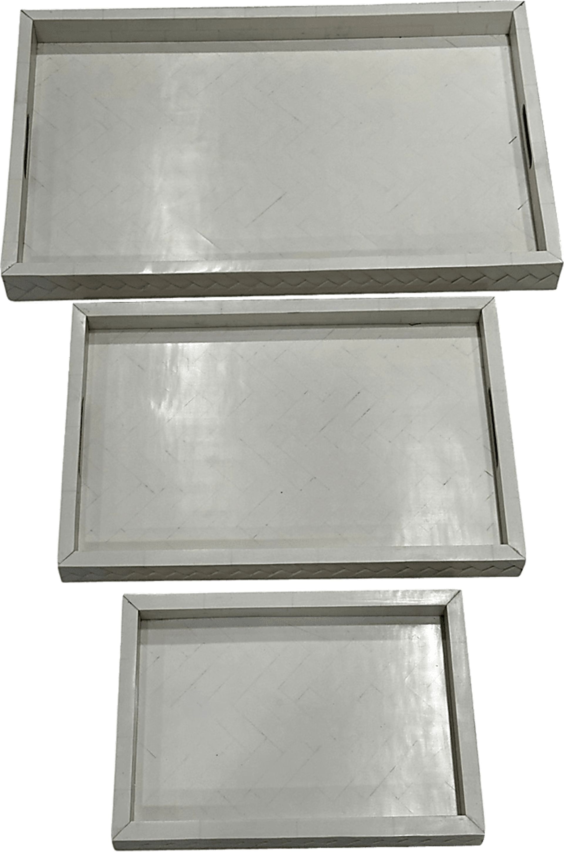 Vanderpoel Ivory Tray, Set of 3 - Image 1