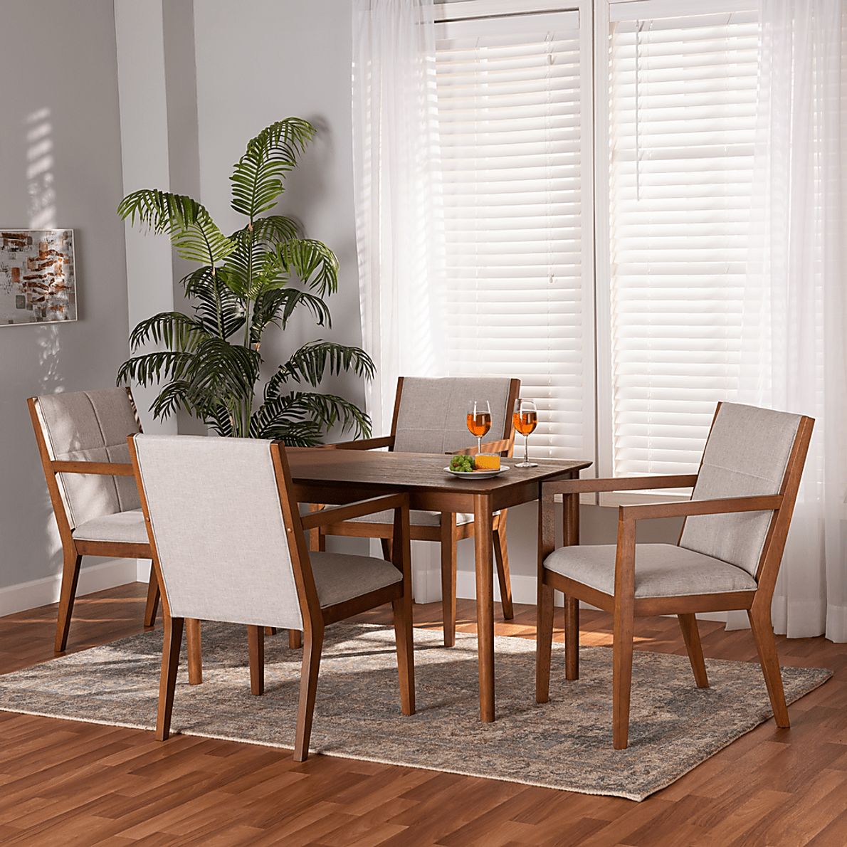 Vanehu Beige 5 Pc Dining Set