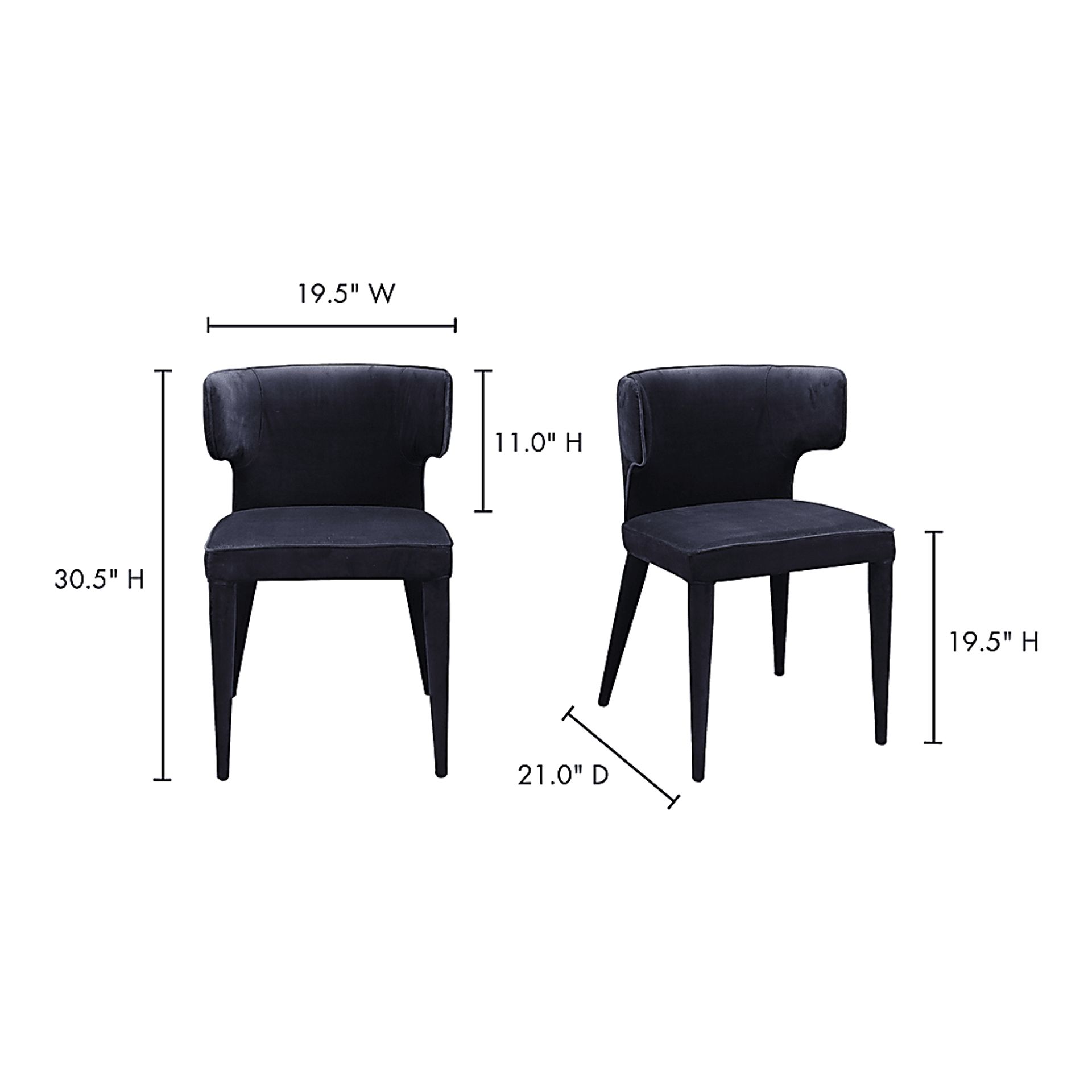Vanette Black Side Chair - Image 9