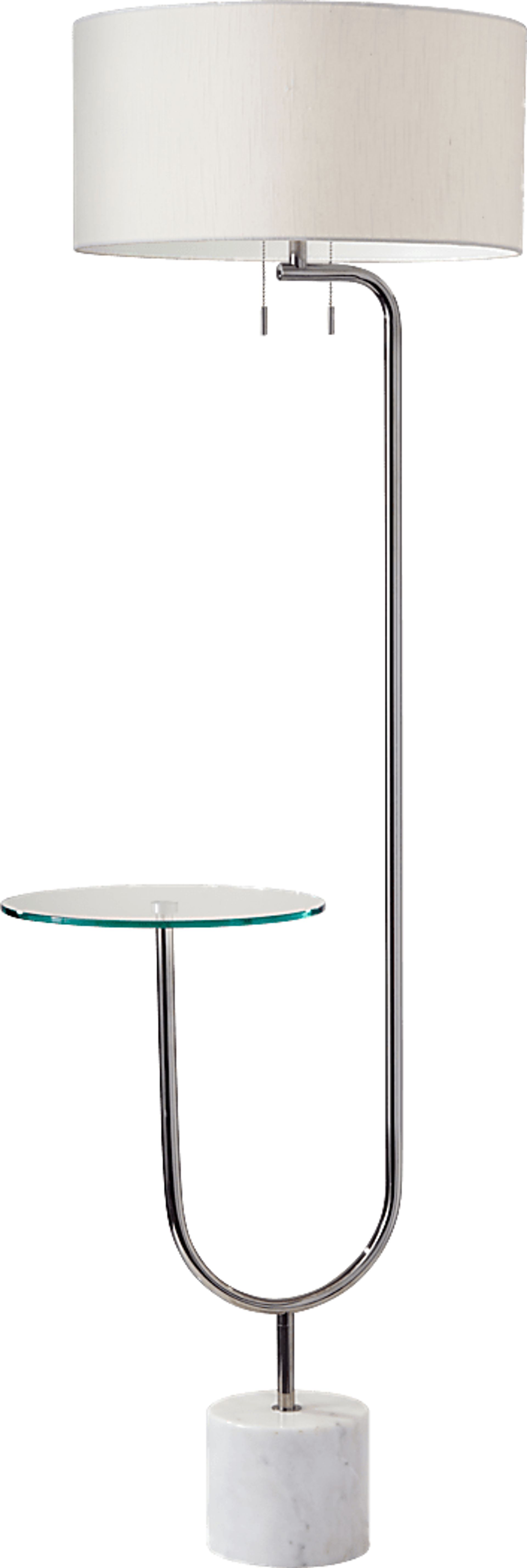 Vannely Nickel Floor Lamp - Image 1