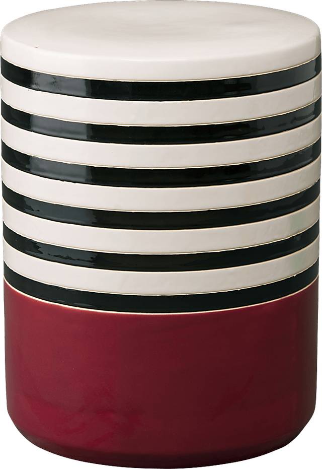 Vannstone Burgundy Outdoor Stool - Thumbnail - Image 1