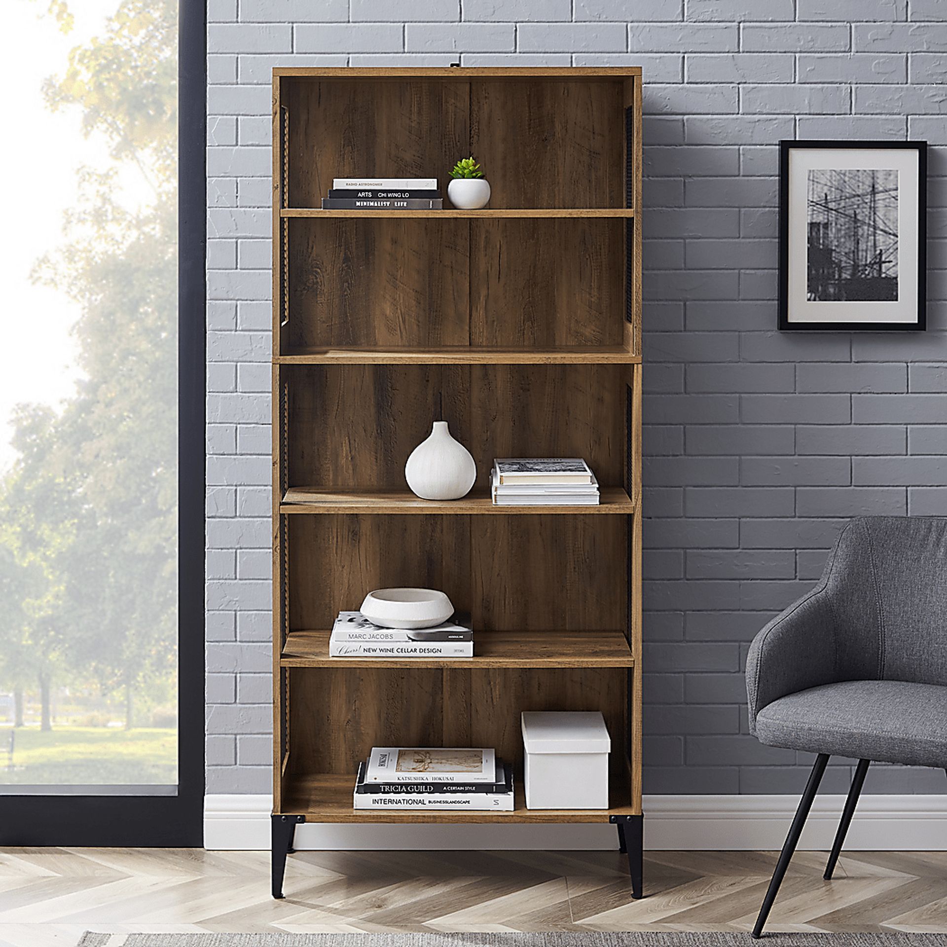Vardall Barnwood Bookcase - Image 5