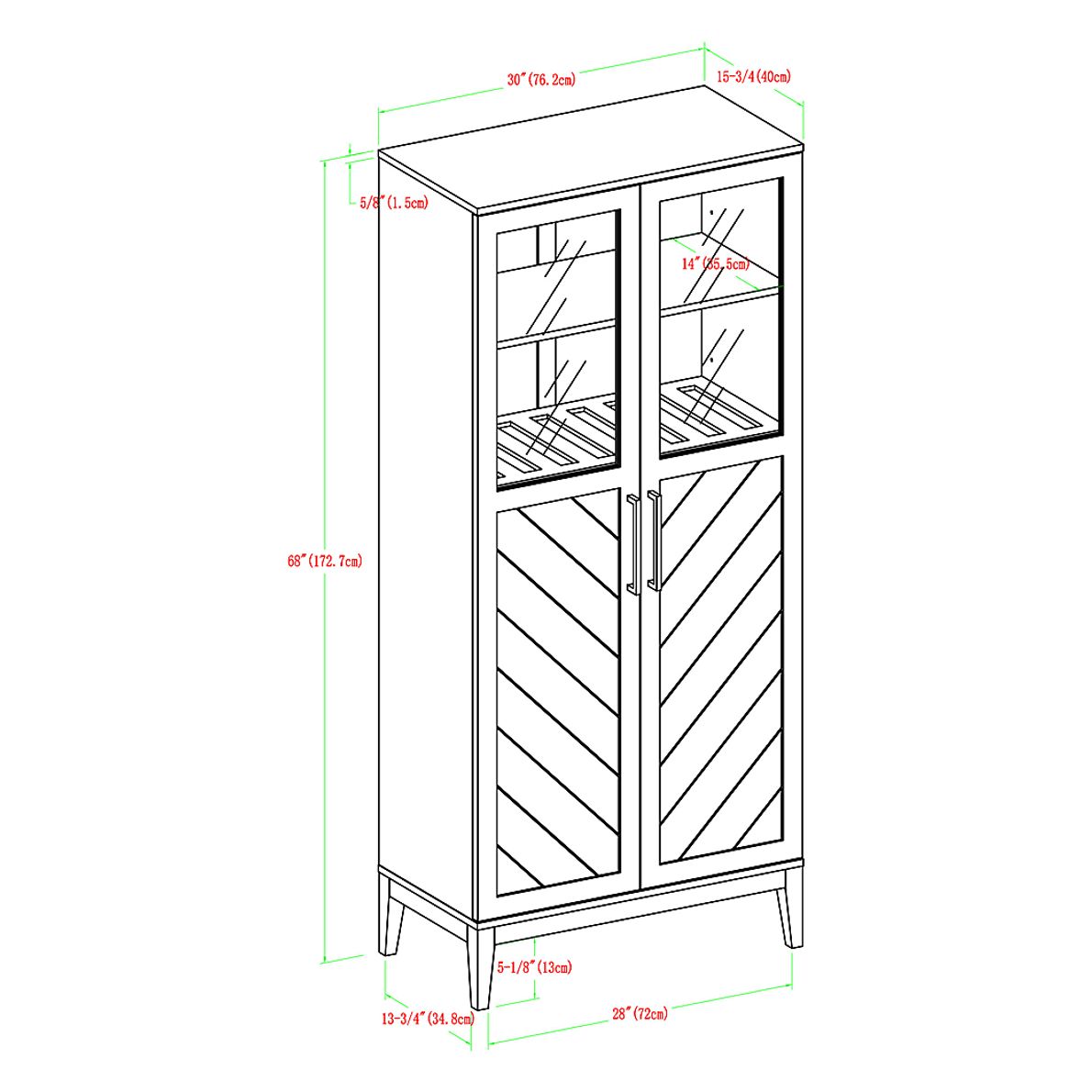 Vargon Walnut China Cabinet