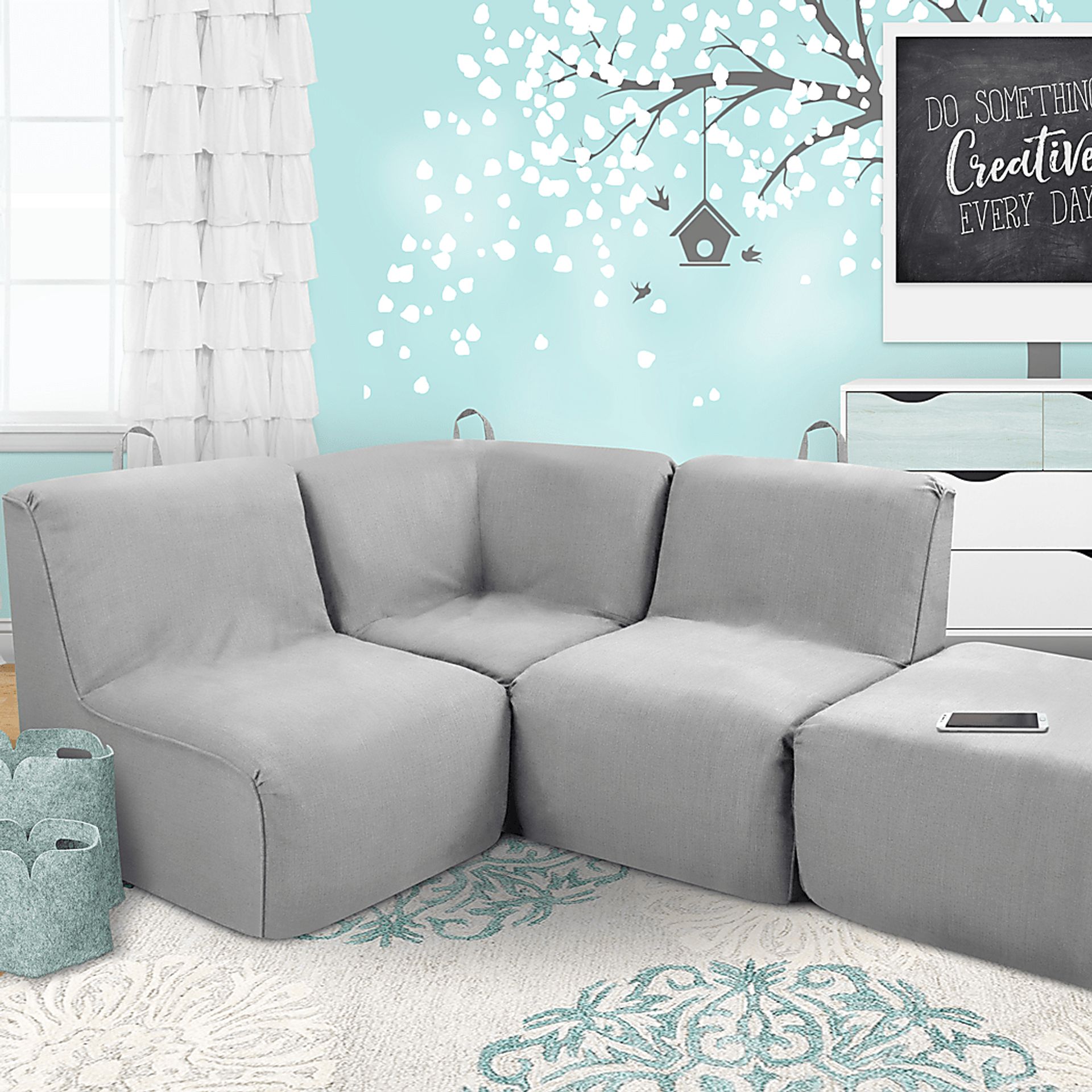 Varian Tween Gray Sectional - Image 2