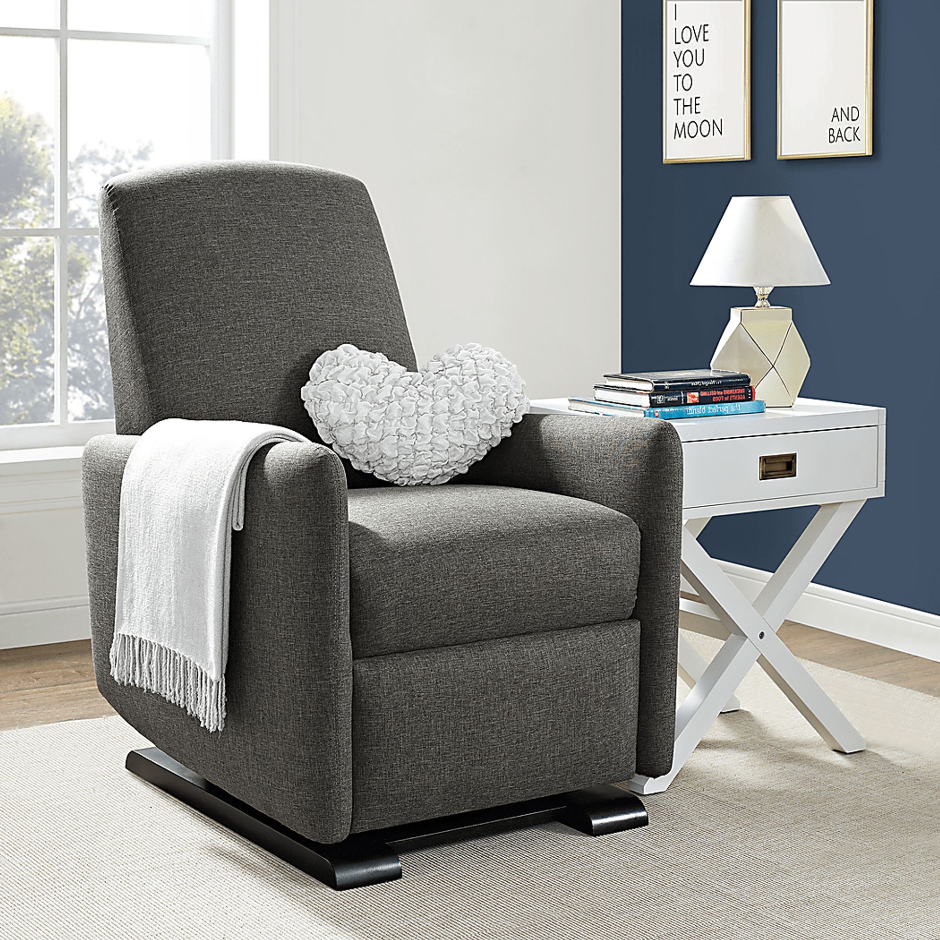 Nursery Varik Gray Glider Recliner - Image 6
