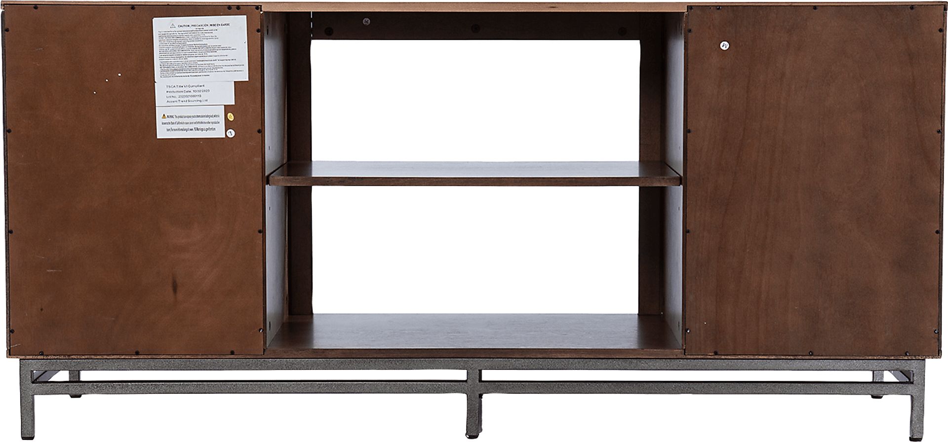 Varlet IV Brown 60 in. Console With Touch Panel Electric Log Fireplace - Image 2