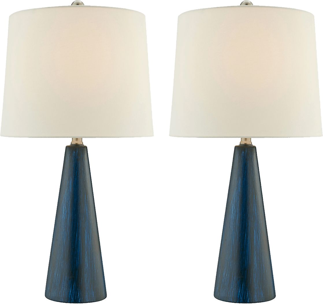 Varn Lane Blue Table Lamps, Set of 2