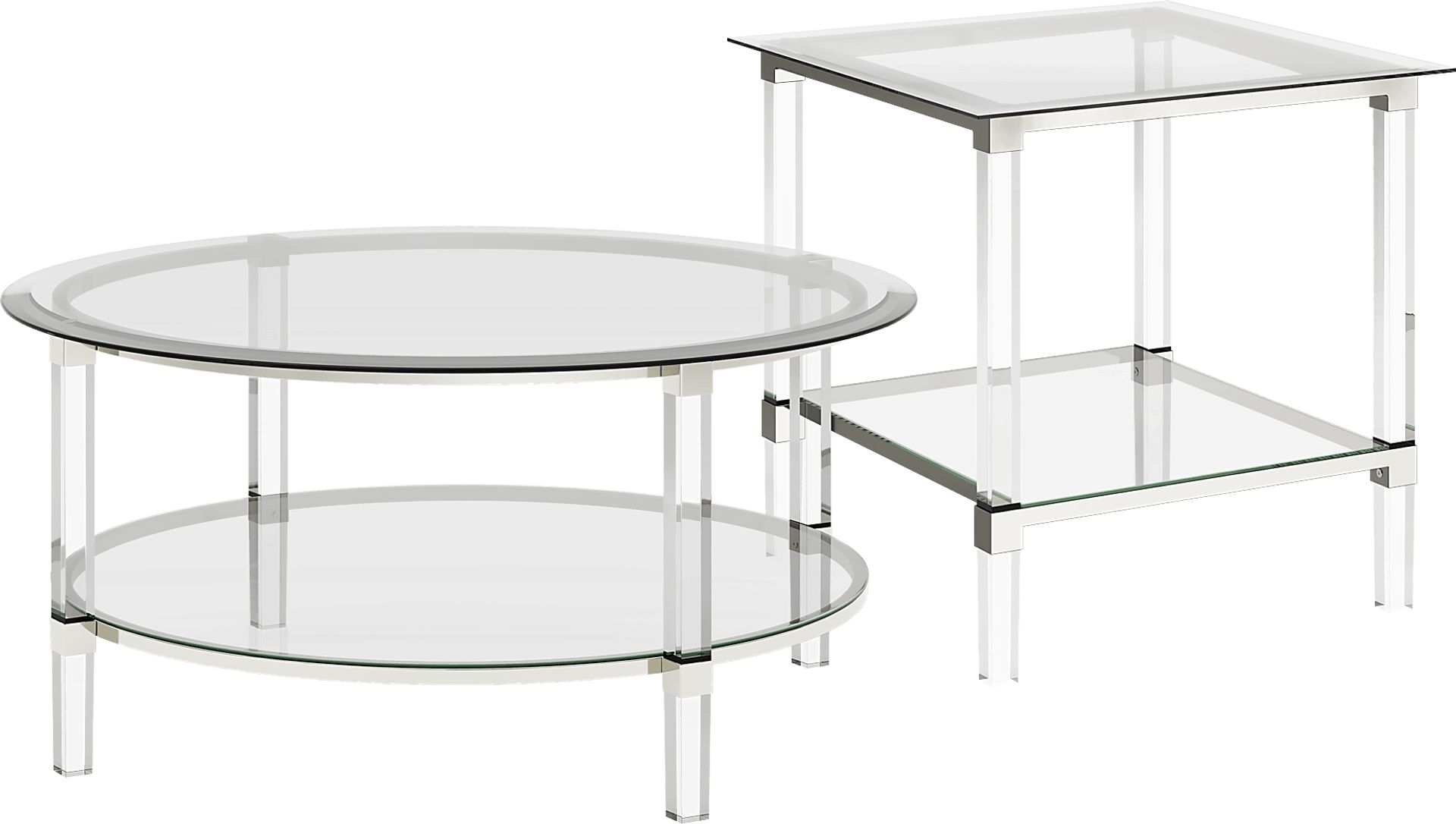 Varna Silver 2 Pc Table Set - Image 1