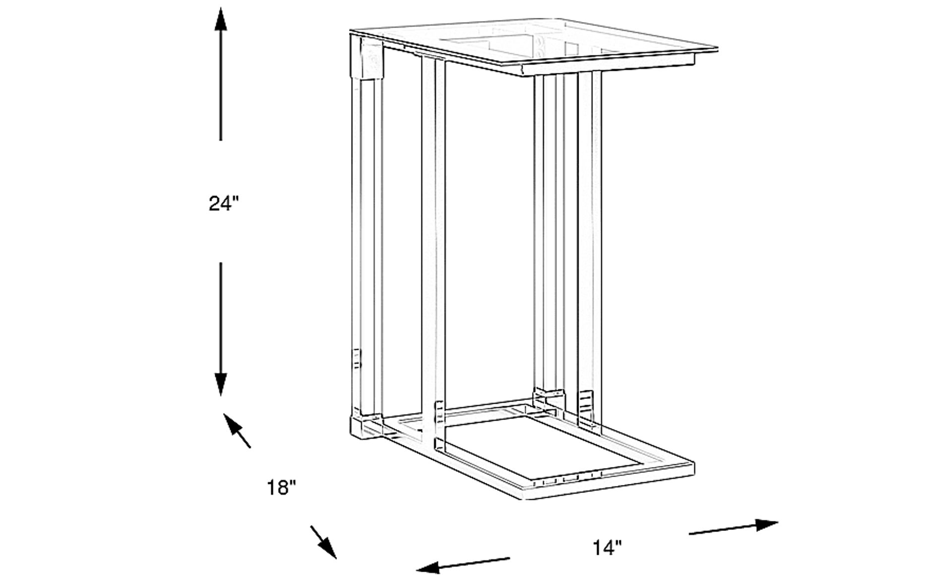 Dimension Image. Please refer to the Dimension Tab on this page for dimension details.