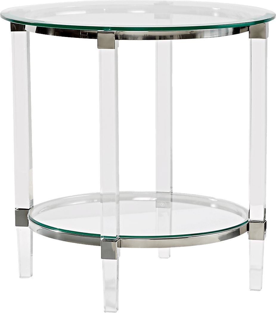 Varna Silver Round End Table Rooms To Go