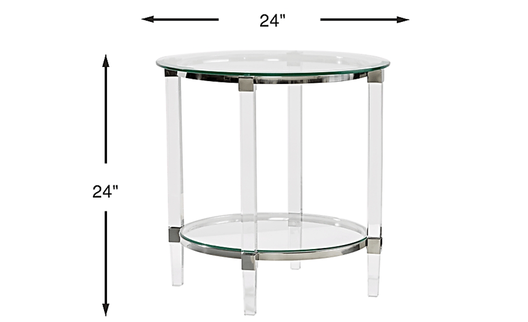 Varna Silver Round End Table