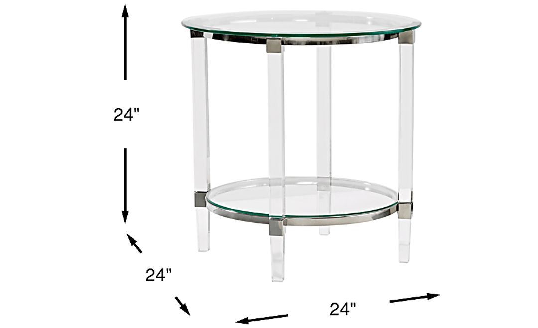 Varna Silver Round End Table