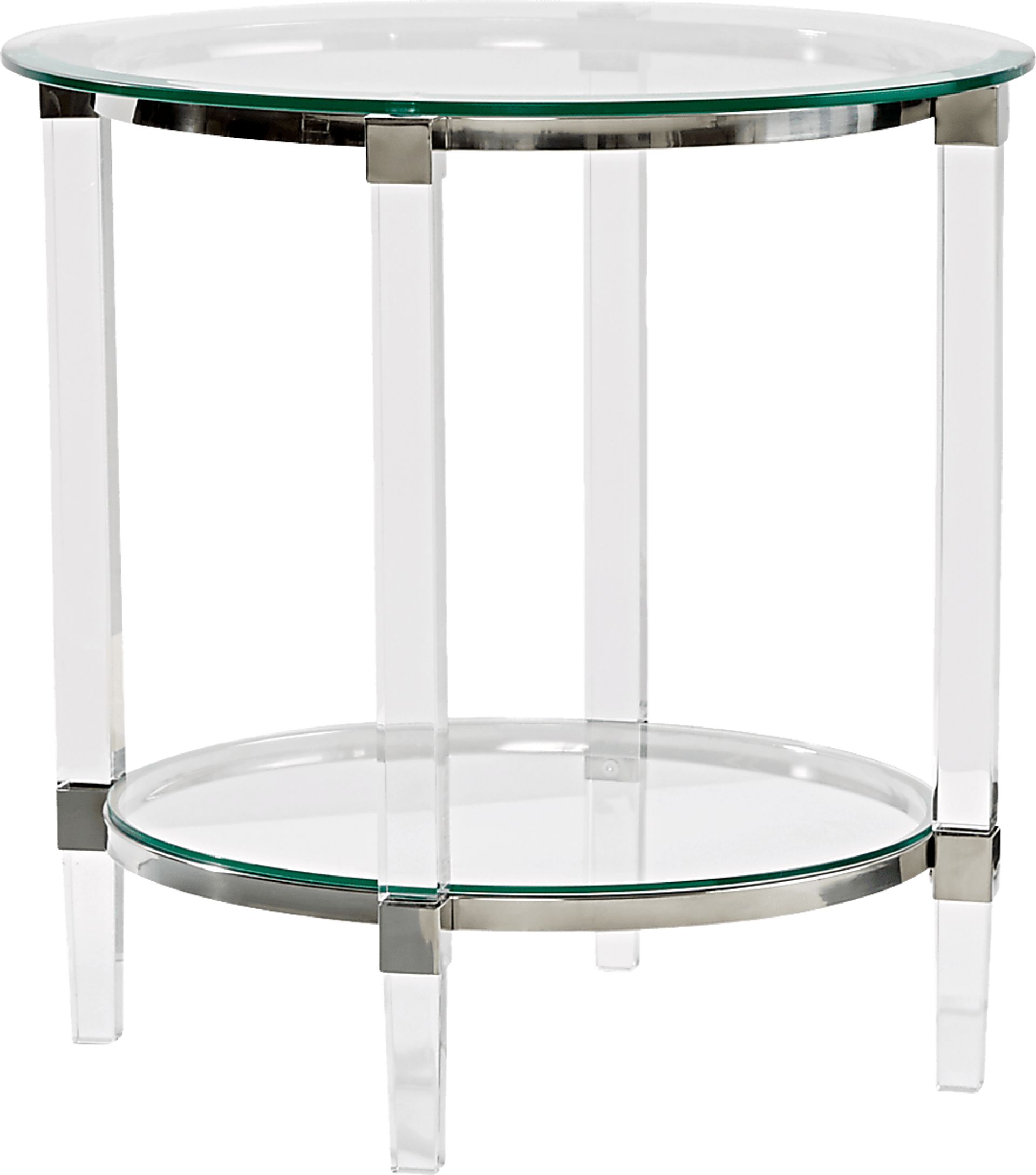 Varna Silver Round End Table - Image 1