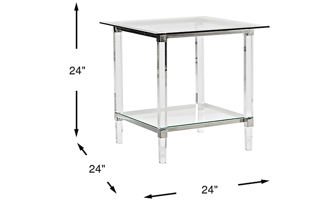 Varna Silver Square End Table