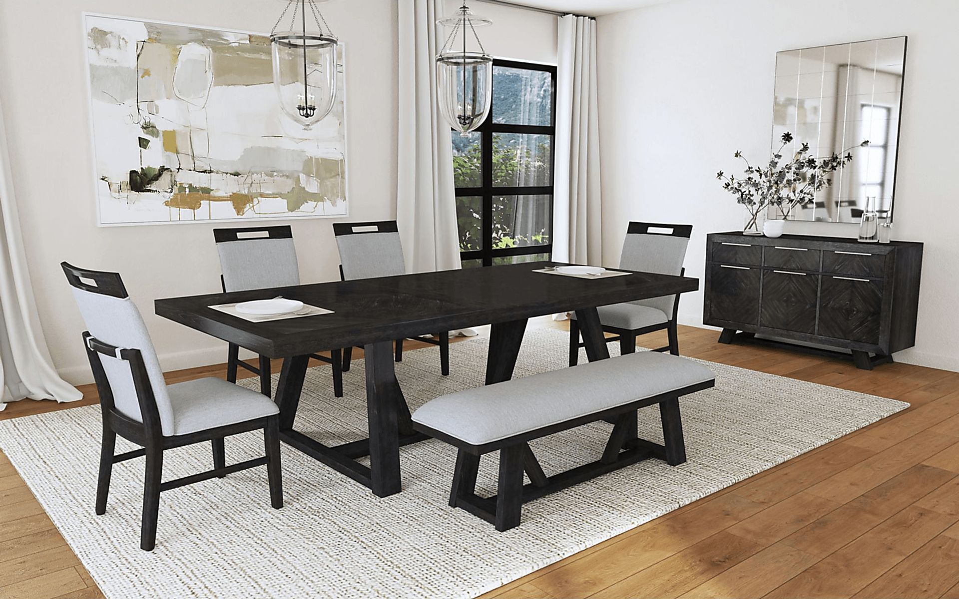 Varos Gray Side Chair, Set of 2 - Image 3