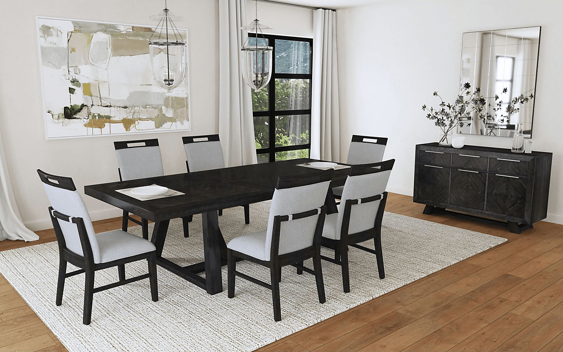 Varos Gray Side Chair, Set of 2 - Image 4