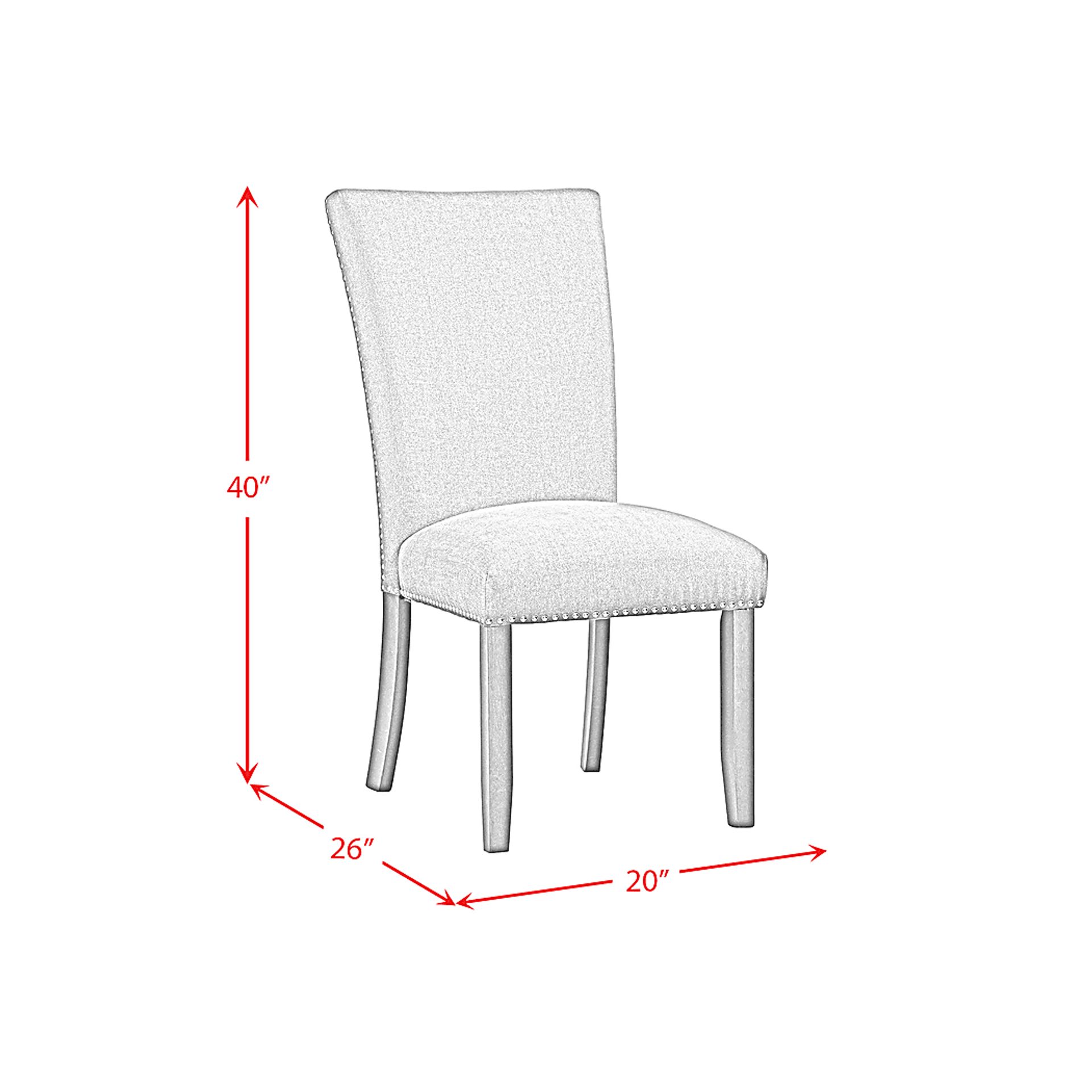 Varos Gray Side Chair, Set of 2 - Image 5