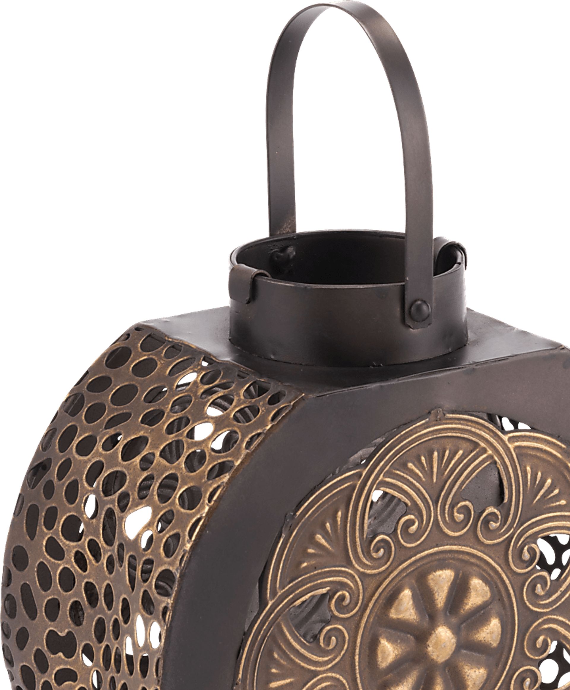Varsha Black and Gold Small Outdoor Lantern - Image 3