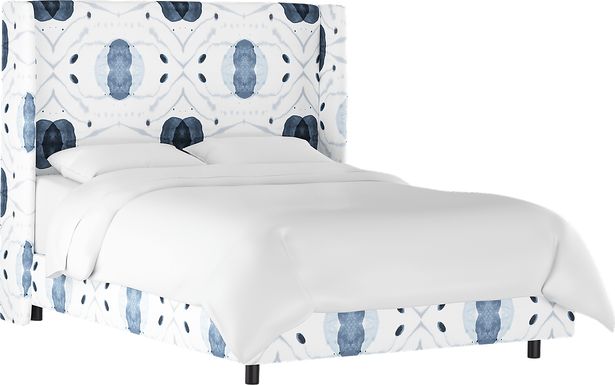 Vashti Blue Queen Upholstered Bed