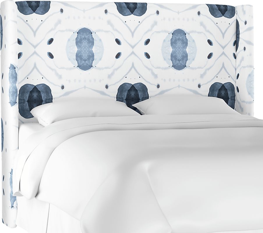 Vashti Blue Queen Upholstered Headboard