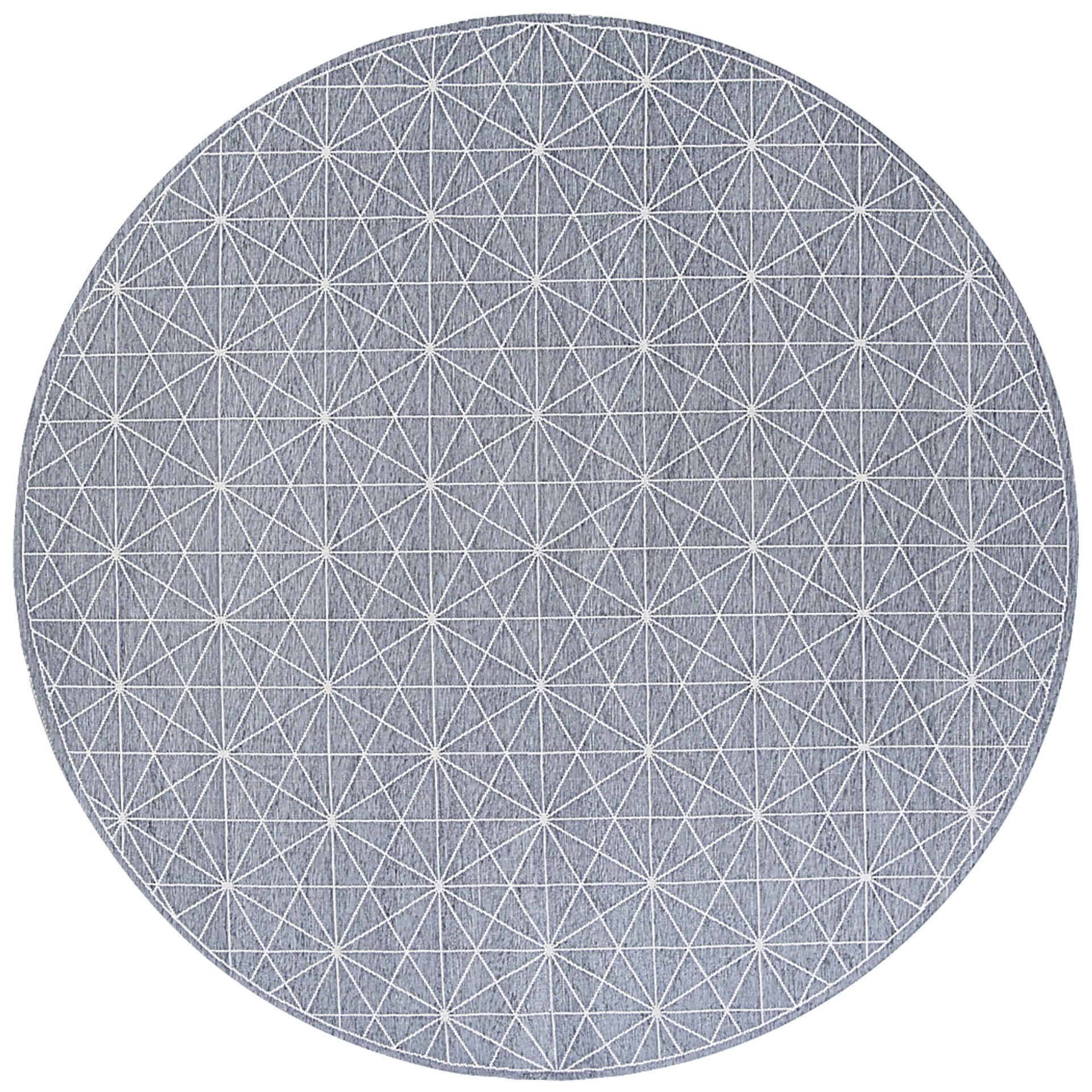 Vast Galaxy Gray 7'10 Round Indoor/Outdoor Rug - Image 1