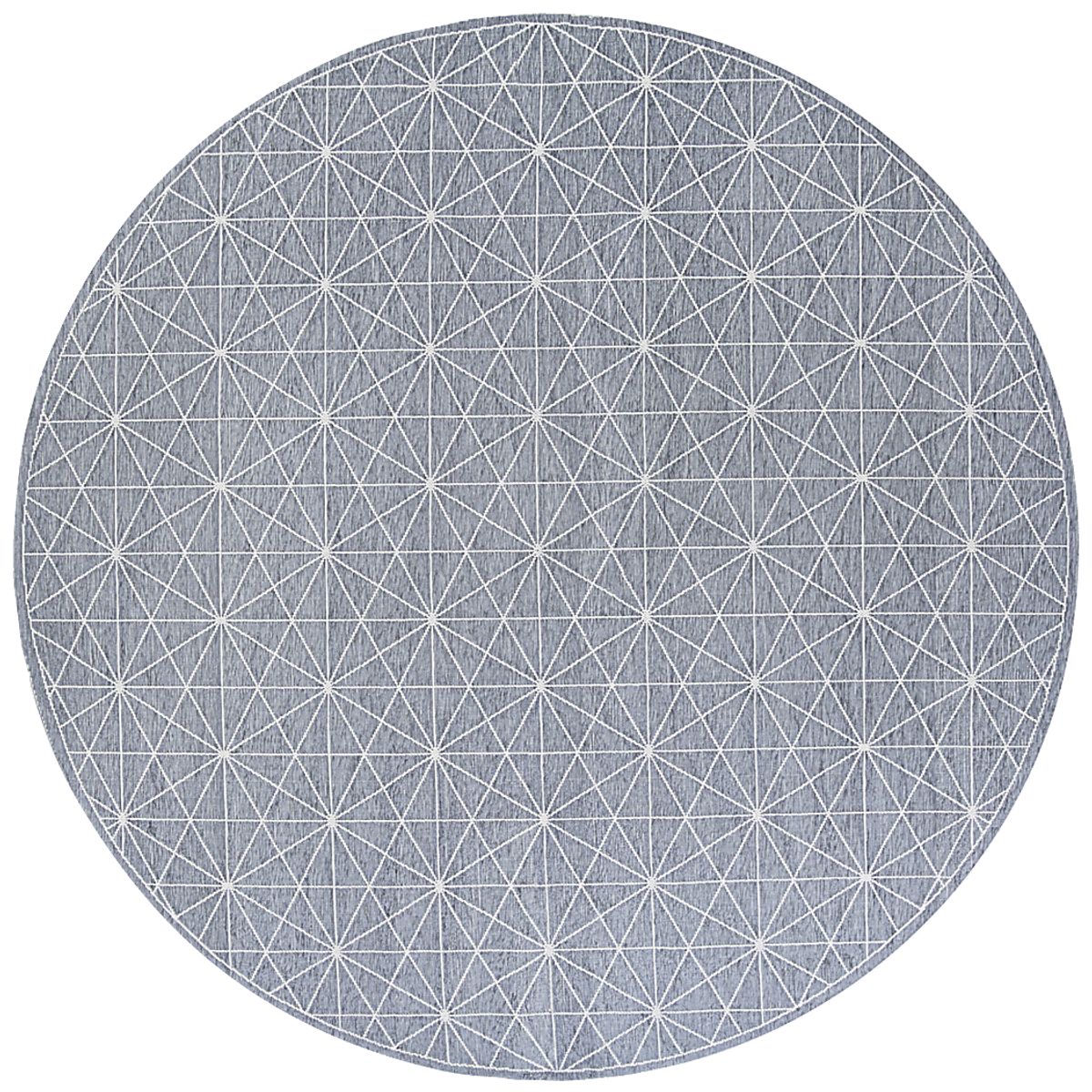 Vast Galaxy Gray Polypropylene Fabric Outdoor Rug 