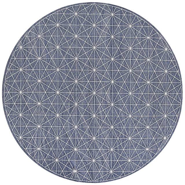 Vast Galaxy Ink 7'10 Round Indoor/Outdoor Rug - Thumbnail - Image 1