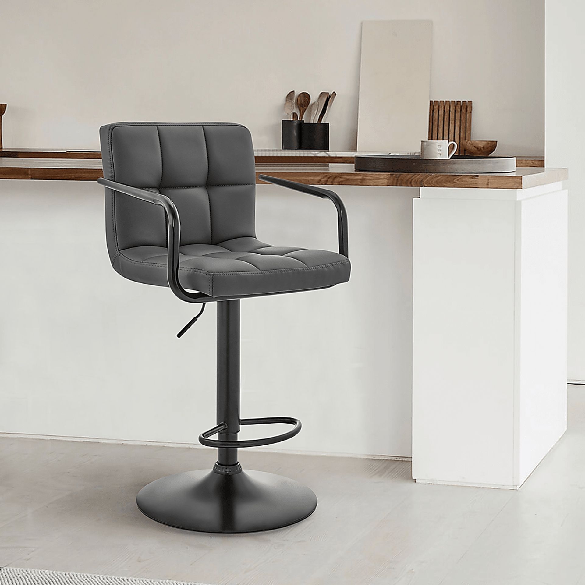 Vauthier Gray Bar Stool - Image 2