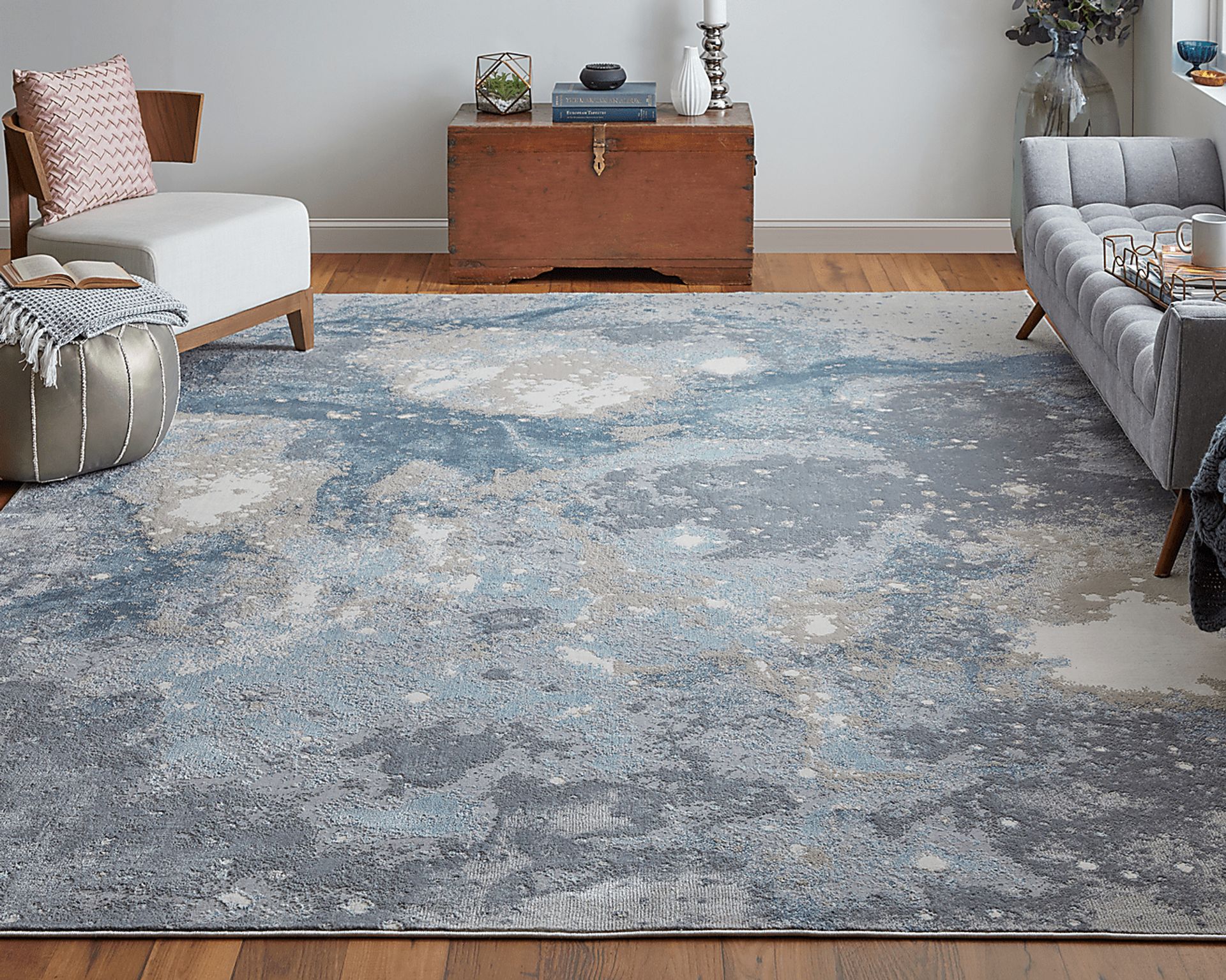 Vaves Blue 8' x 10' Rug - Image 2